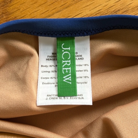 NWOT J Crew Heritage Balconette Underwire One Piece Swimsuit - Size 4 ~ Blue - Picture 3 of 8